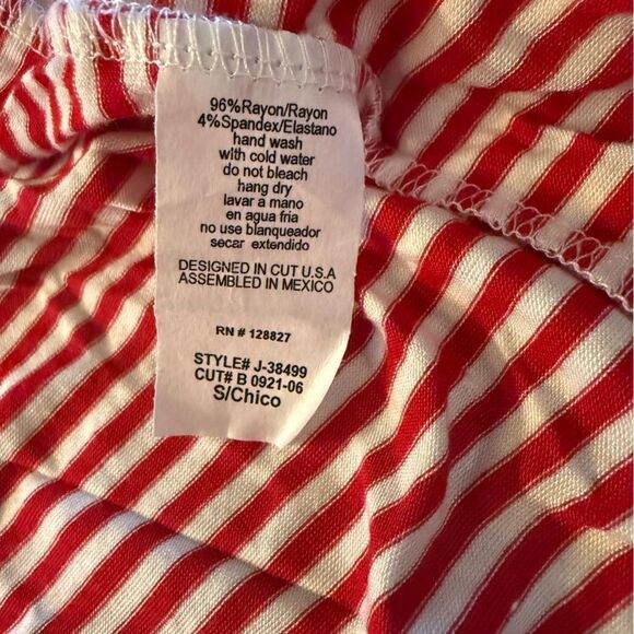 Red and White Striped Cardigan - Picture 5 of 6